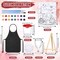 96 Pcs 12 Sets Pre Drawn Canvas Kit for Painting Craft Sip and Paint Kit for Adults Pre Printed Canvas Painting Favor for DIY Birthday Gifts Adult's Date Party, 8 x 10 Inches(Retro)
